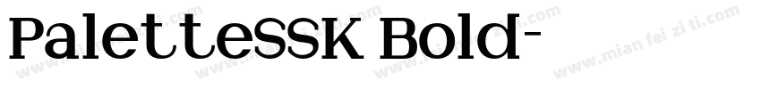 PaletteSSK Bold字体转换